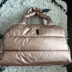 Thacker rose gold puffy quilted quinn
